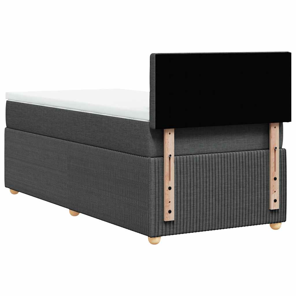 Sommier à lattes de lit avec matelas Gris foncé 90x200 cm Tissu - XIOS
