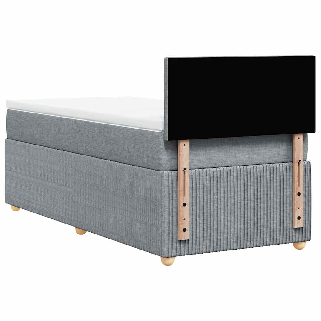 Sommier à lattes de lit avec matelas Gris clair 100x200cm Tissu - XIOS