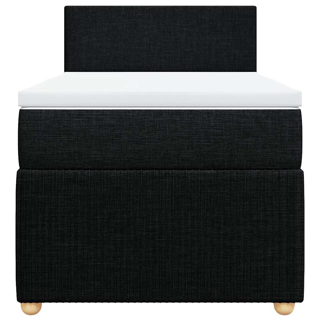 Sommier à lattes de lit avec matelas Noir 100x200 cm Tissu - XIOS