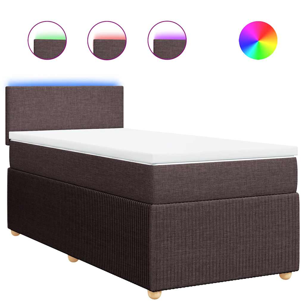 Sommier à lattes de lit avec matelas Marron foncé 100x200 cm - XIOS