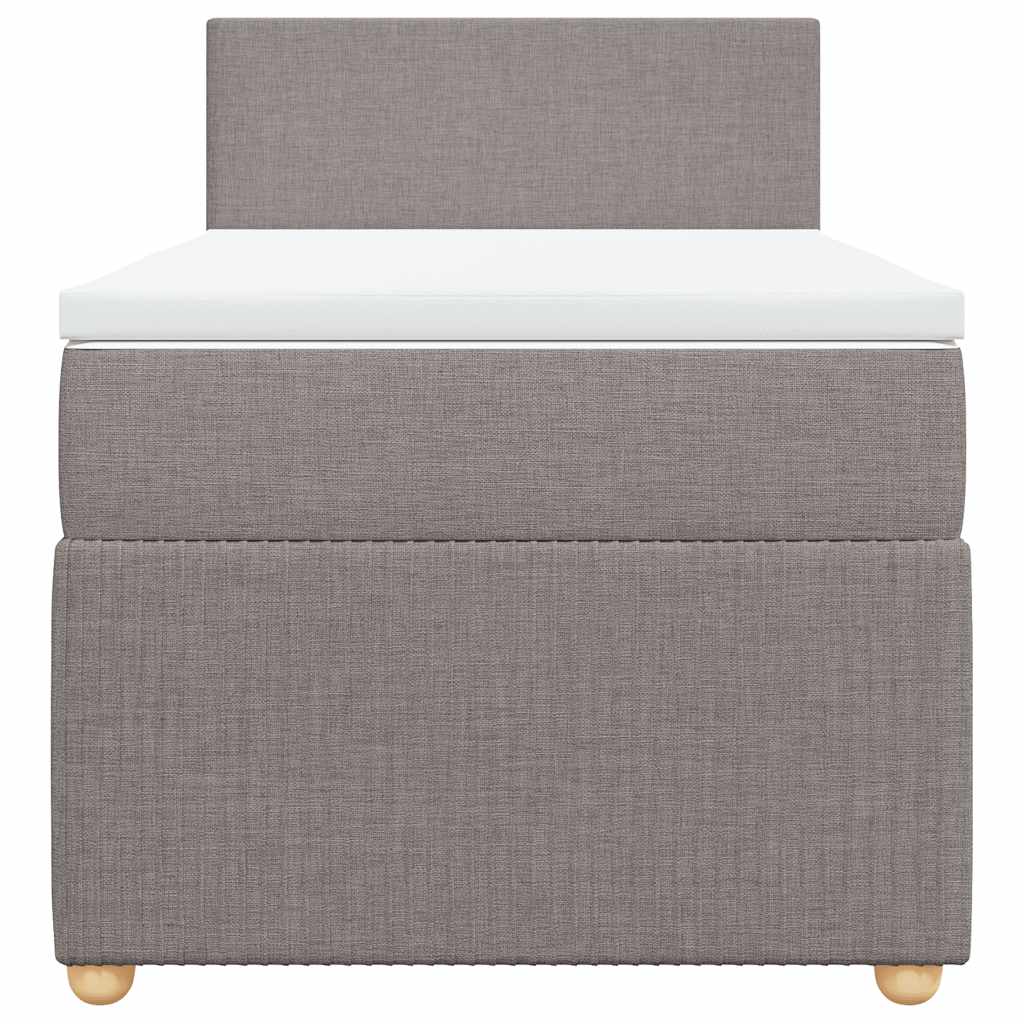 Sommier à lattes de lit avec matelas Taupe 100x200 cm Tissu - XIOS