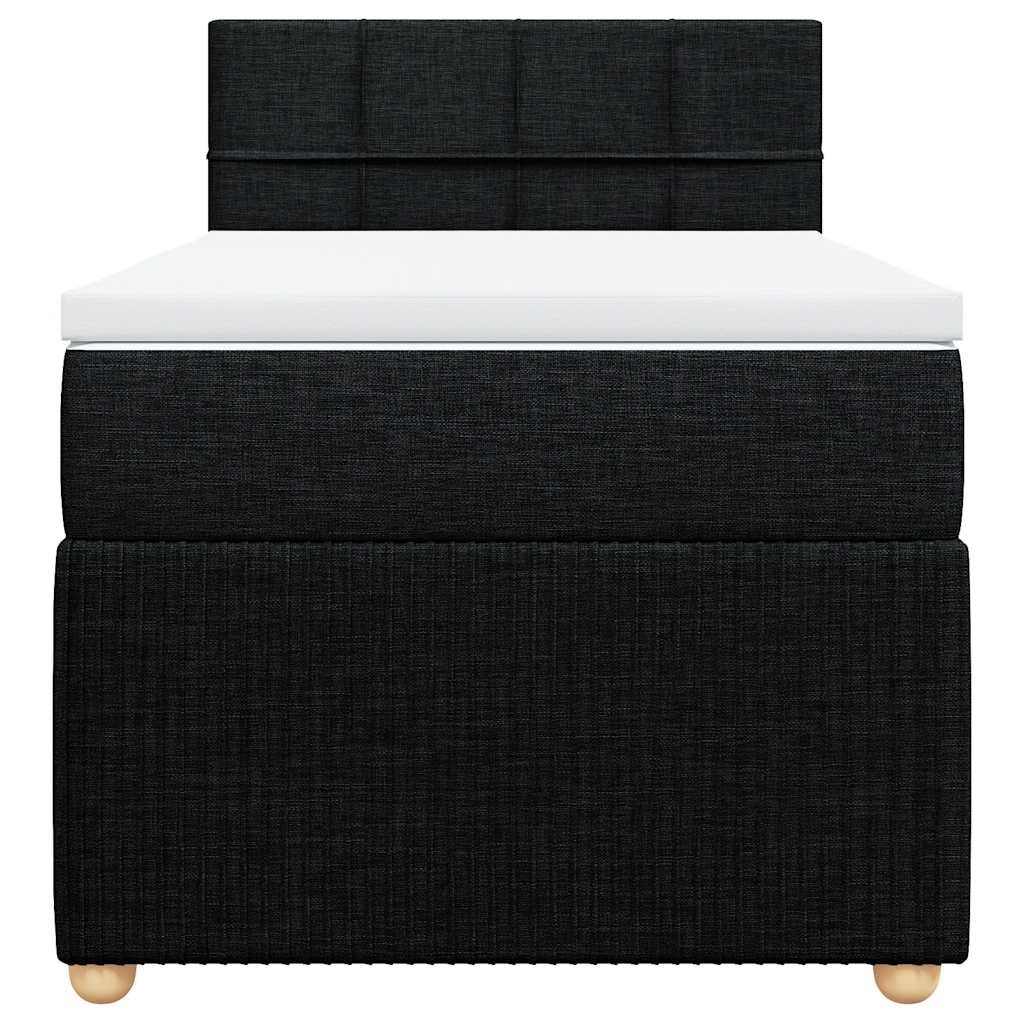 Sommier à lattes de lit avec matelas Noir 100x200 cm Tissu - XIOS