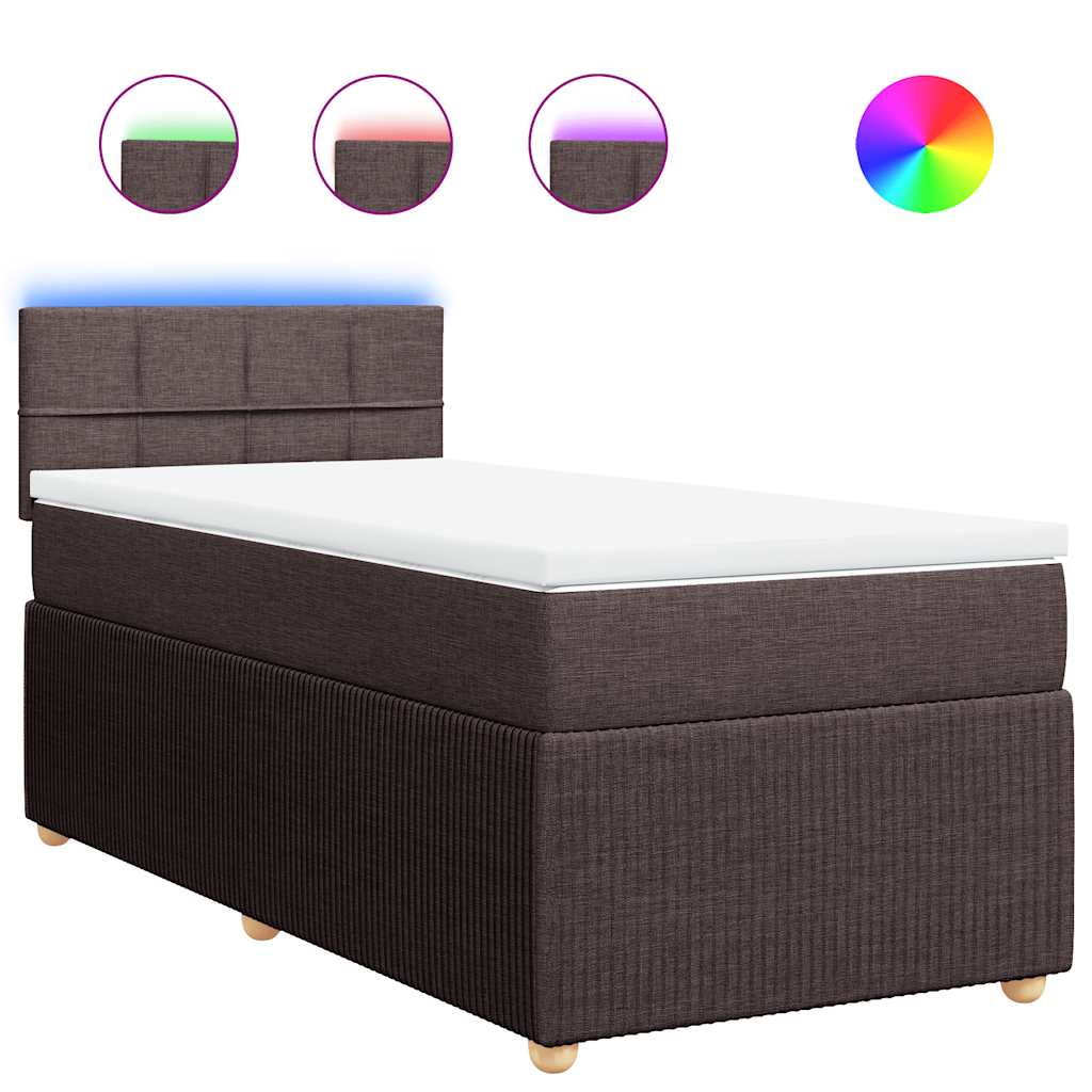Sommier à lattes de lit avec matelas Marron foncé 100x200 cm - XIOS