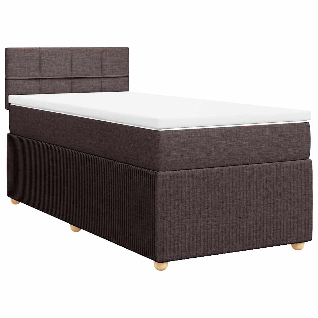 Sommier à lattes de lit avec matelas Marron foncé 100x200 cm - XIOS