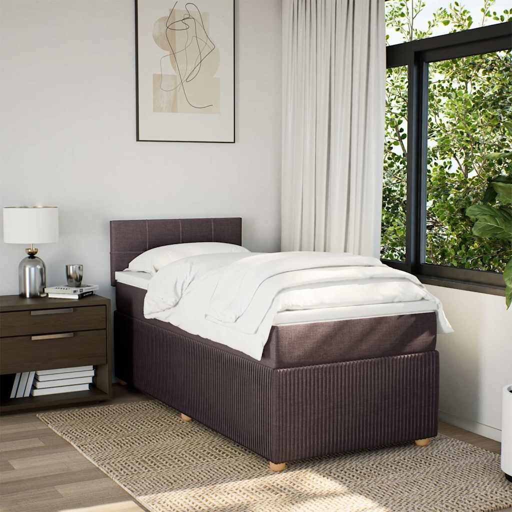Sommier à lattes de lit avec matelas Marron foncé 100x200 cm - XIOS