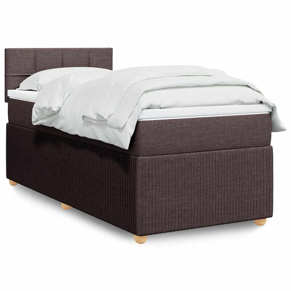 Sommier à lattes de lit avec matelas Marron foncé 100x200 cm - XIOS