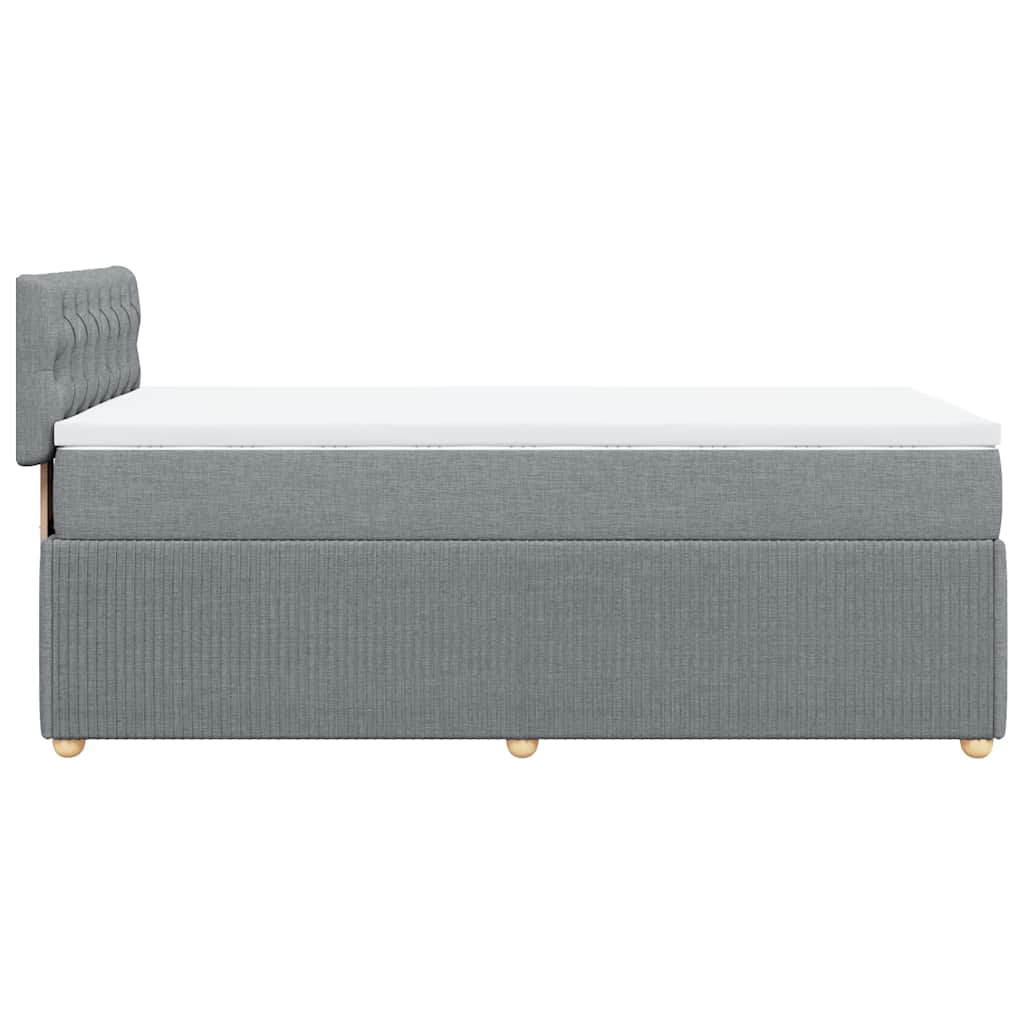 Sommier à lattes de lit avec matelas Gris clair 100x200cm Tissu - XIOS