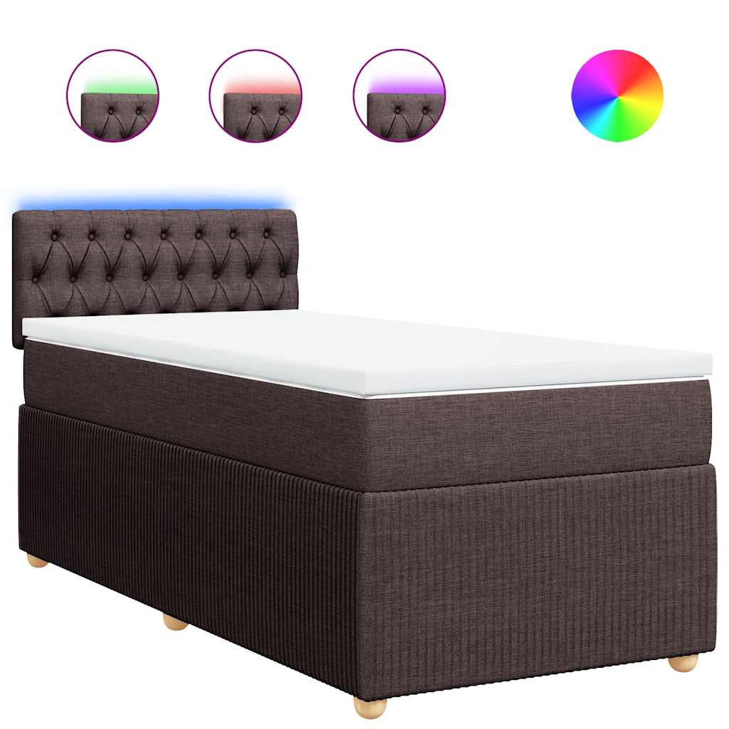 Sommier à lattes de lit avec matelas Marron foncé 100x200 cm - XIOS