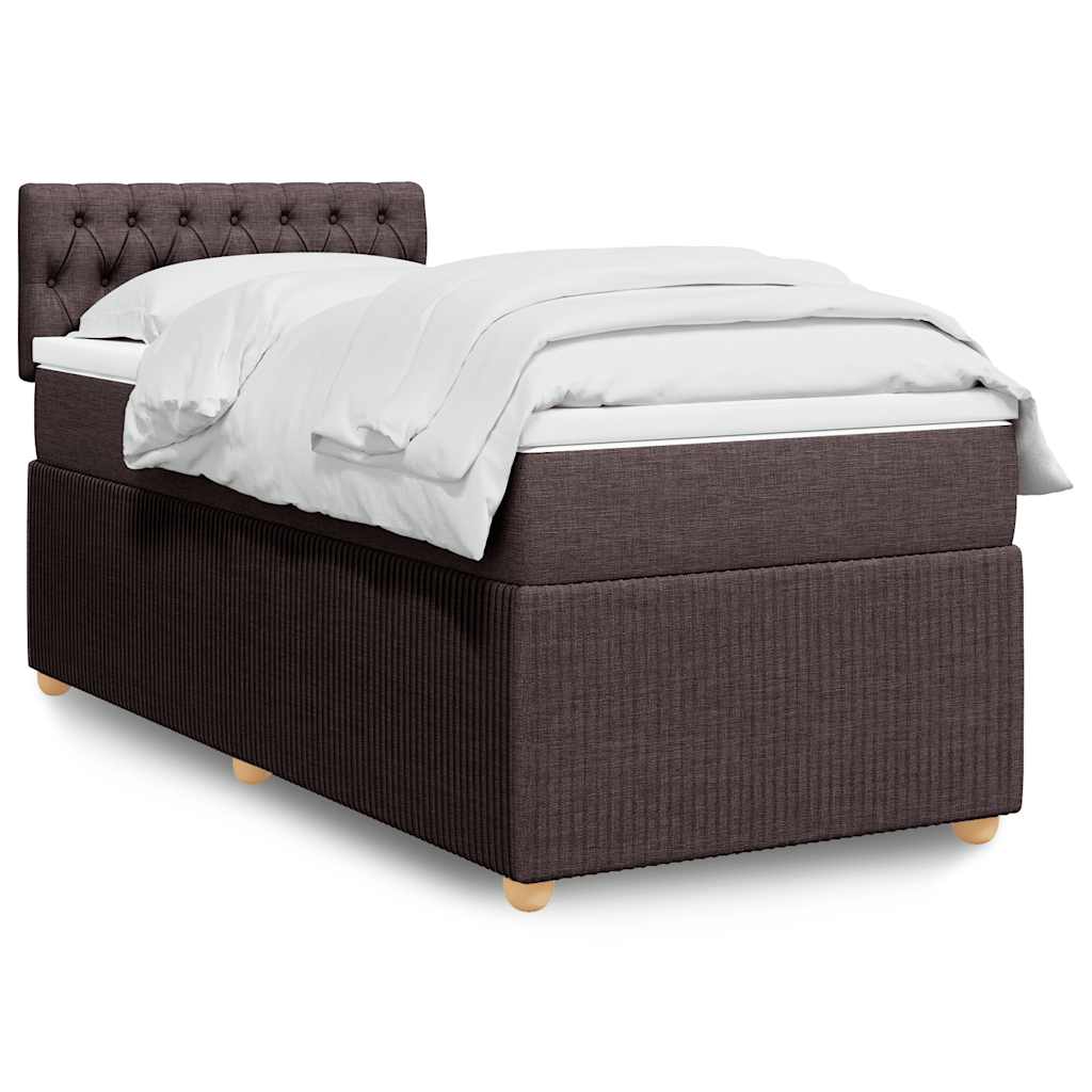 Sommier à lattes de lit avec matelas Marron foncé 100x200 cm - XIOS