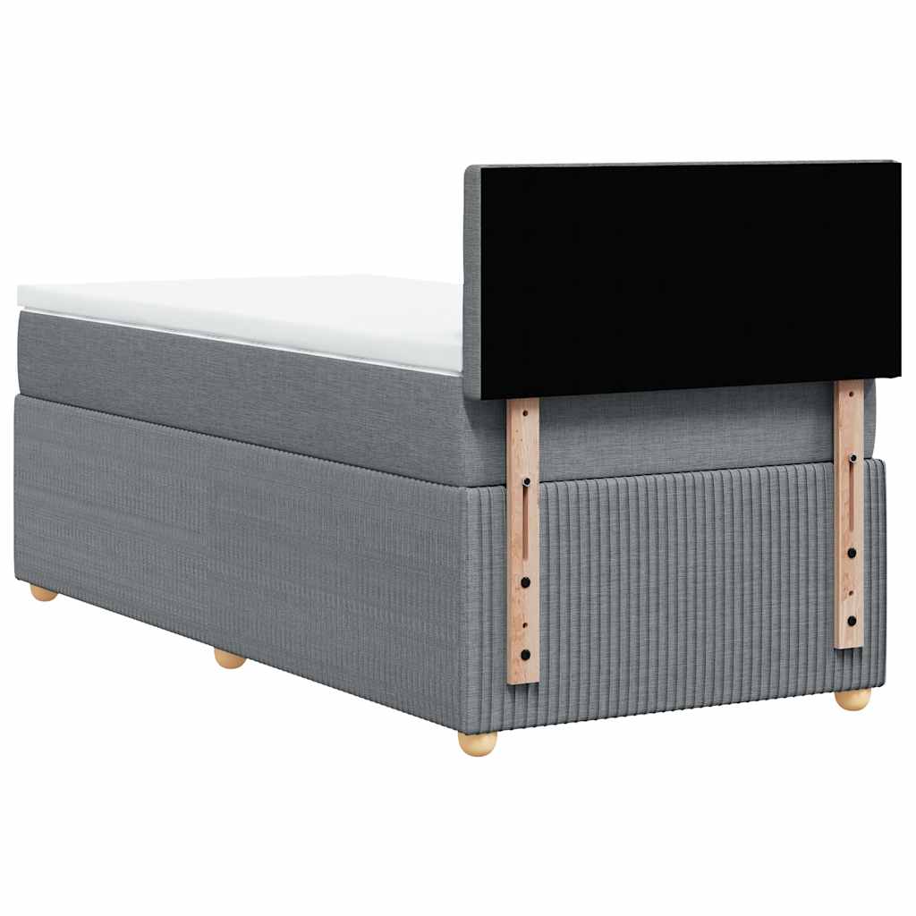 Sommier à lattes de lit avec matelas Gris clair 100x200cm Tissu - XIOS