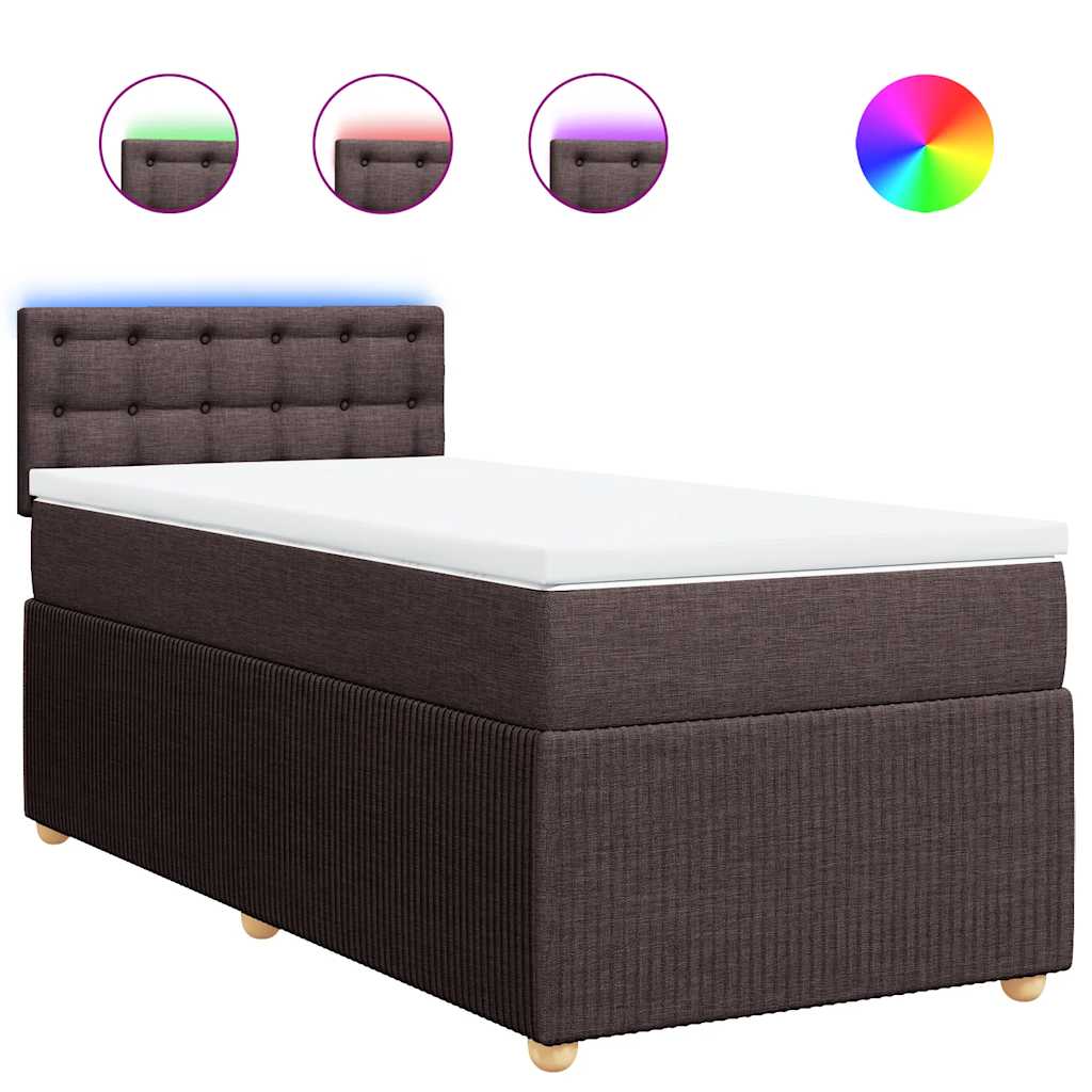 Sommier à lattes de lit avec matelas Marron foncé 100x200 cm - XIOS