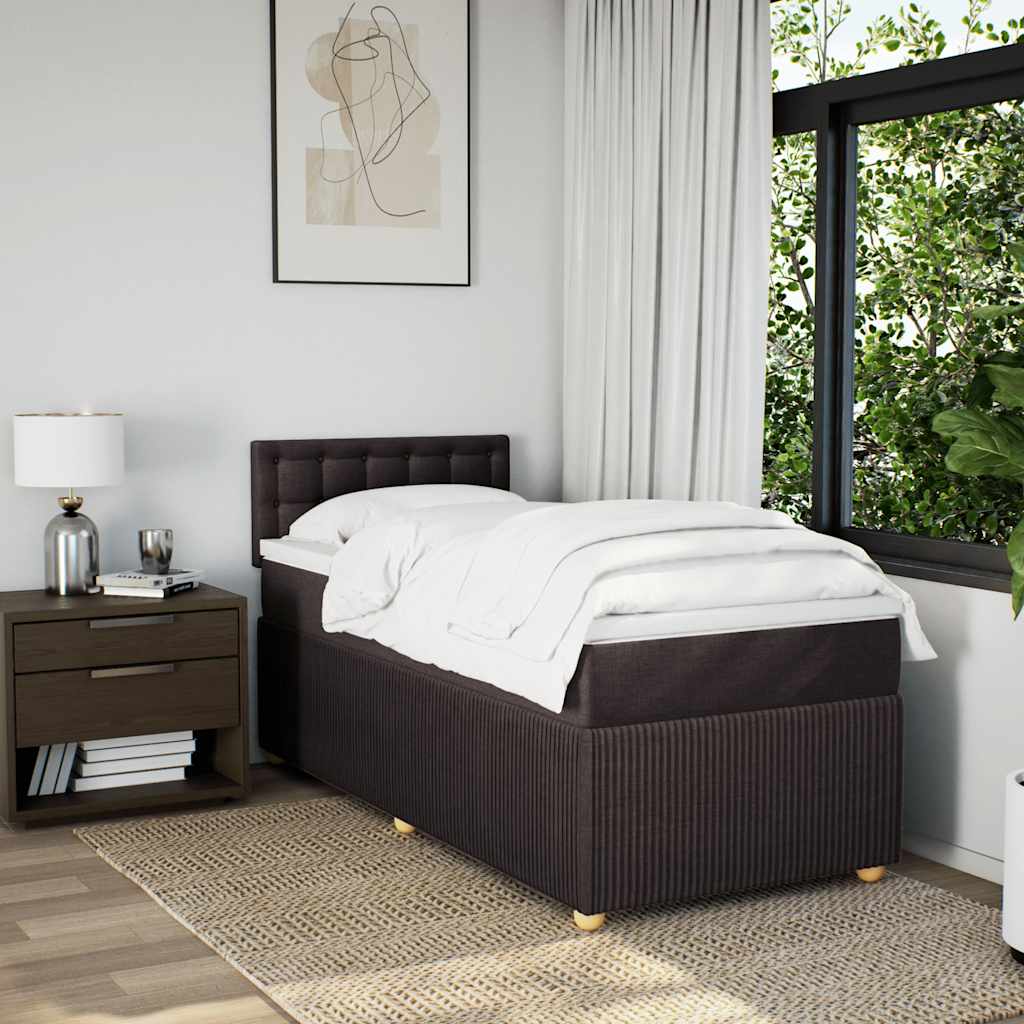 Sommier à lattes de lit avec matelas Marron foncé 100x200 cm - XIOS