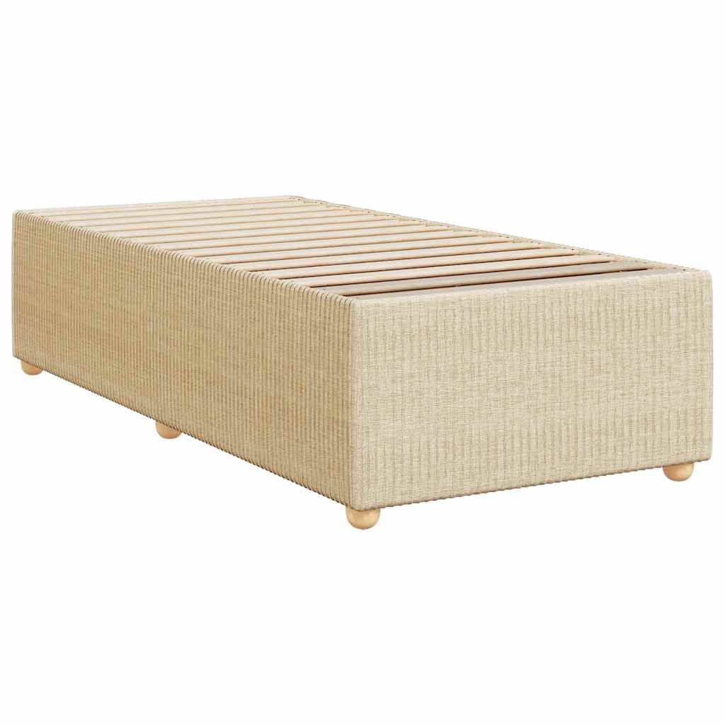 Sommier à lattes de lit avec matelas Crème 100x200 cm Tissu - XIOS