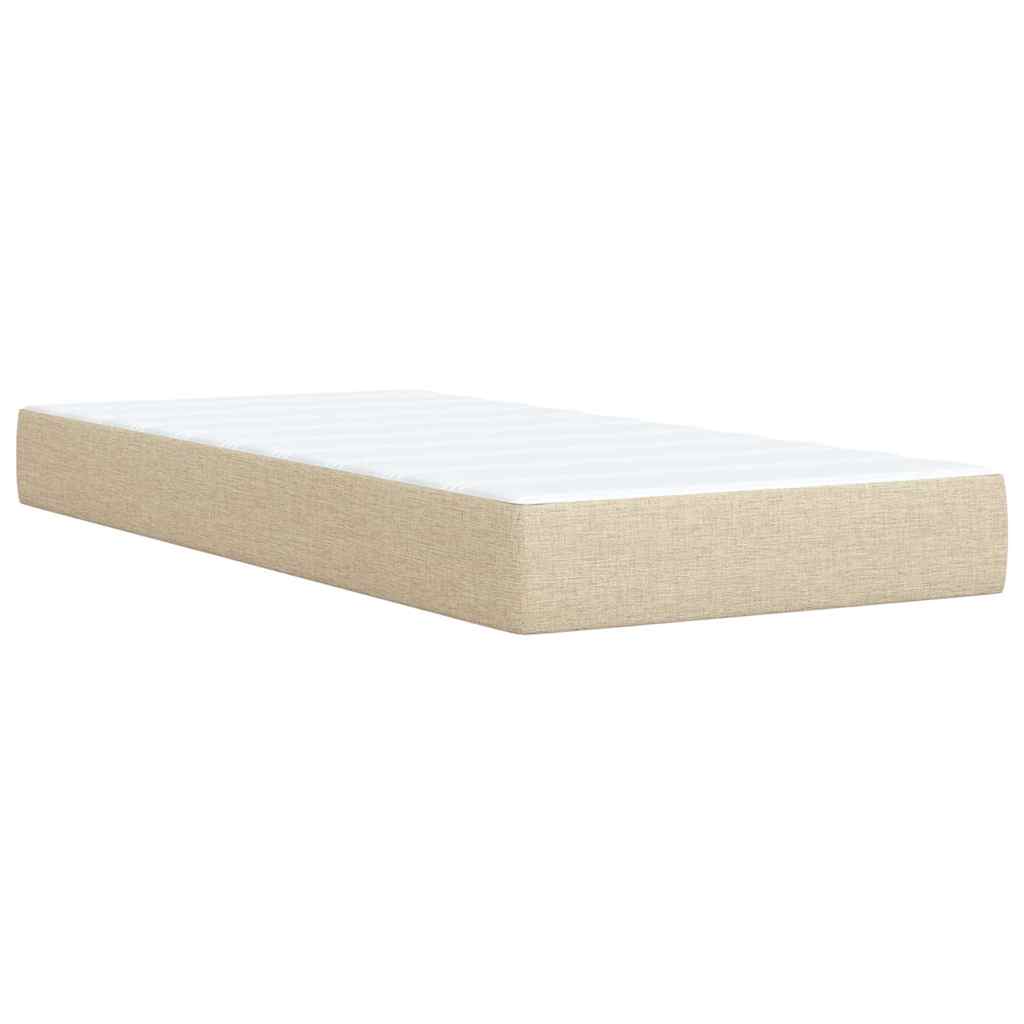 Sommier à lattes de lit avec matelas Crème 100x200 cm Tissu - XIOS