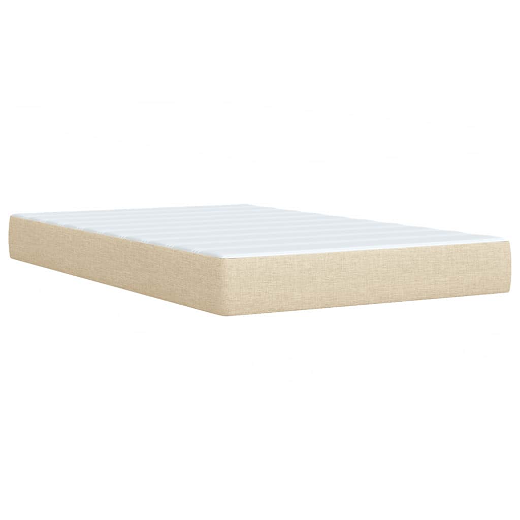 Sommier à lattes de lit avec matelas crème 120x190 cm tissu - XIOS