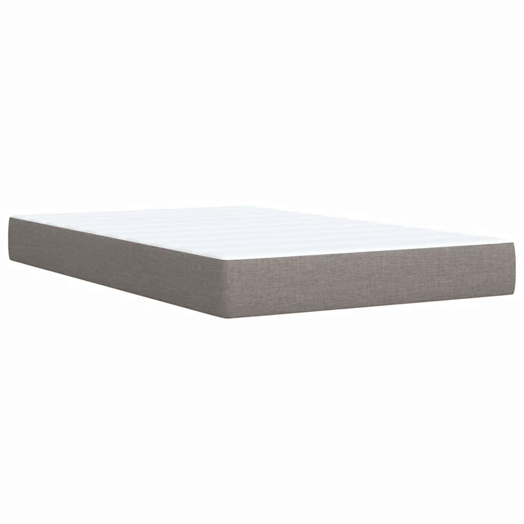 Sommier à lattes de lit avec matelas taupe 120x190 cm tissu - XIOS