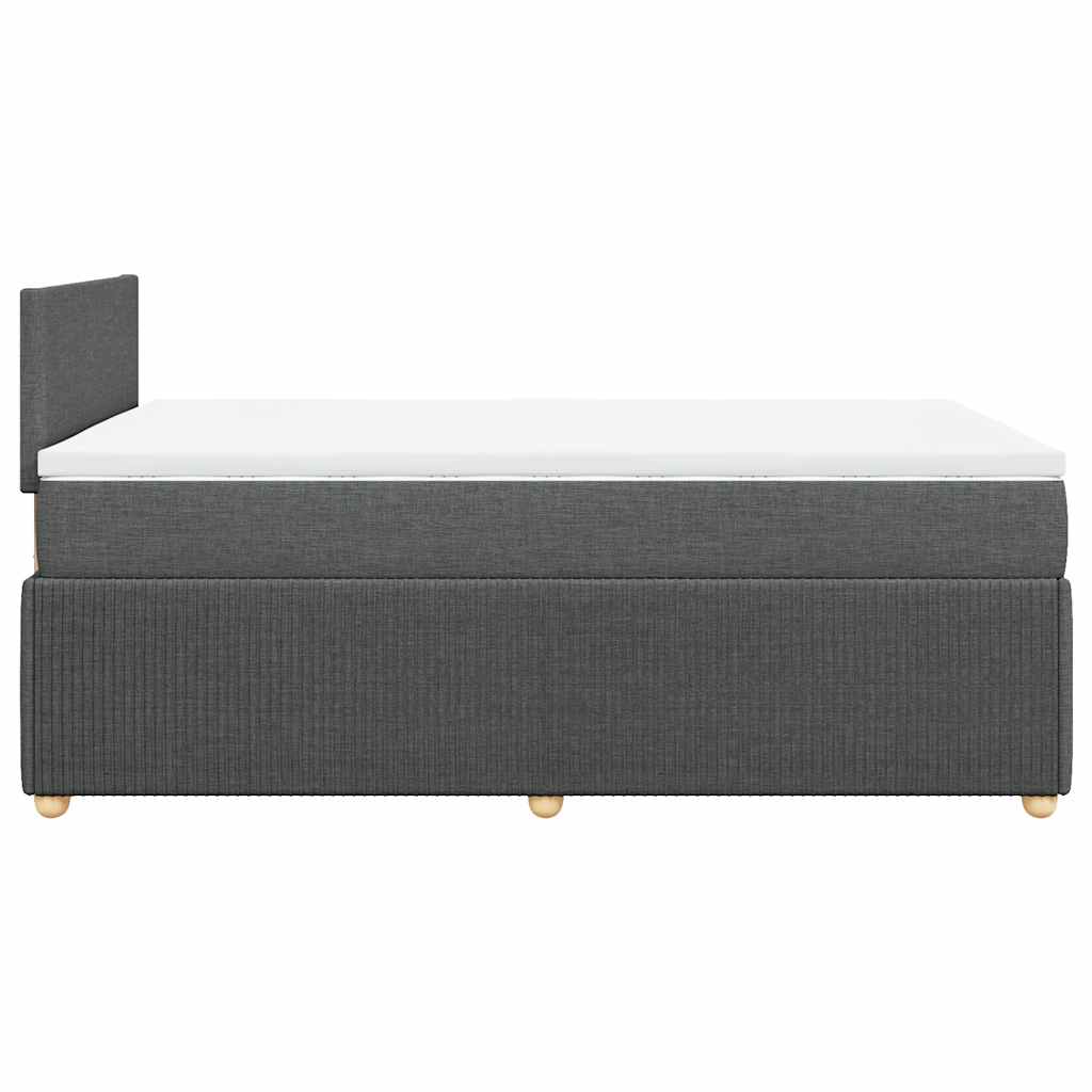 Sommier à lattes de lit avec matelas Gris foncé 120x200cm Tissu - XIOS