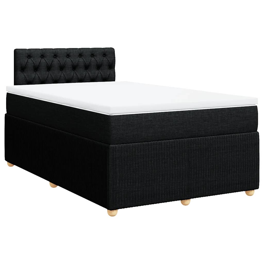 Sommier à lattes de lit avec matelas Noir 120x200 cm Tissu - XIOS