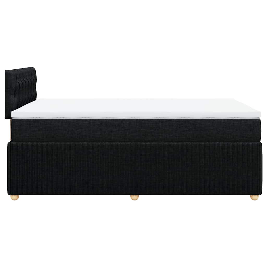 Sommier à lattes de lit avec matelas Noir 120x200 cm Tissu - XIOS