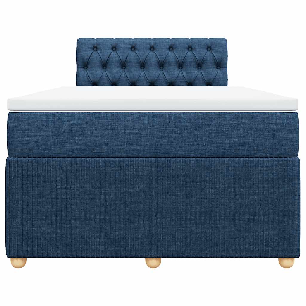 Sommier à lattes de lit avec matelas Bleu 120x200 cm Tissu - XIOS