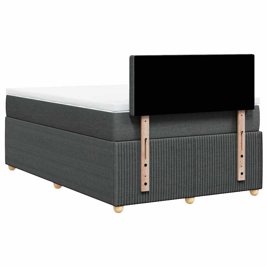 Sommier à lattes de lit avec matelas Gris foncé 120x200cm Tissu - XIOS