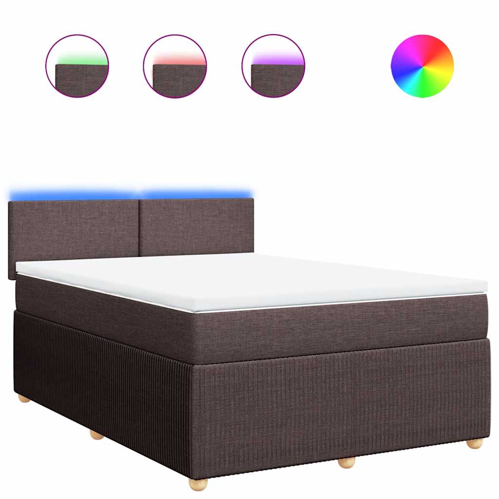Sommier à lattes de lit avec matelas Marron foncé 140x190 cm - XIOS