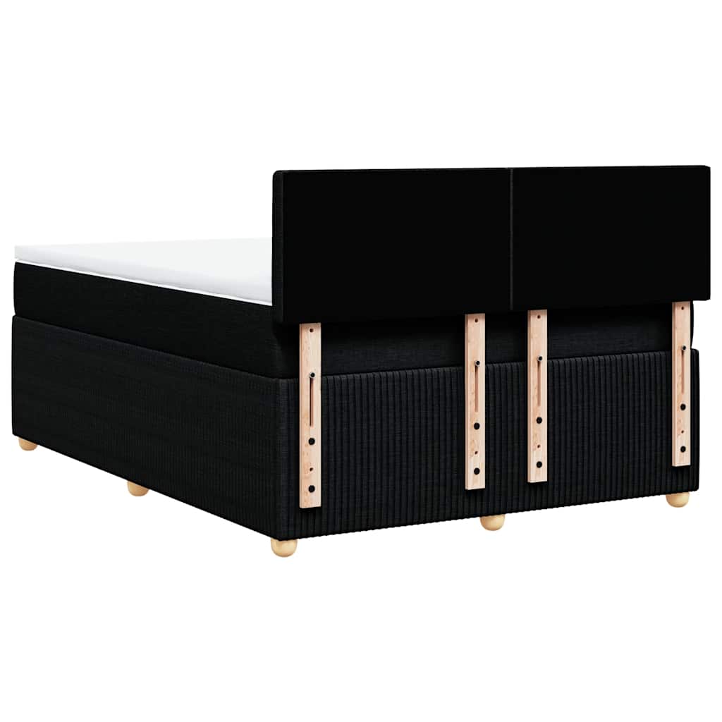 Sommier à lattes de lit avec matelas Noir 140x190 cm Tissu - XIOS
