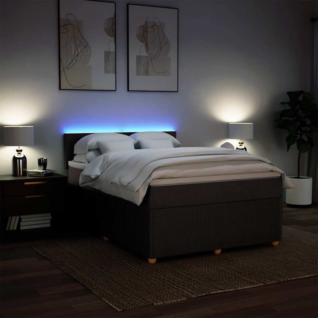 Sommier à lattes de lit avec matelas Marron foncé 140x200 cm - XIOS