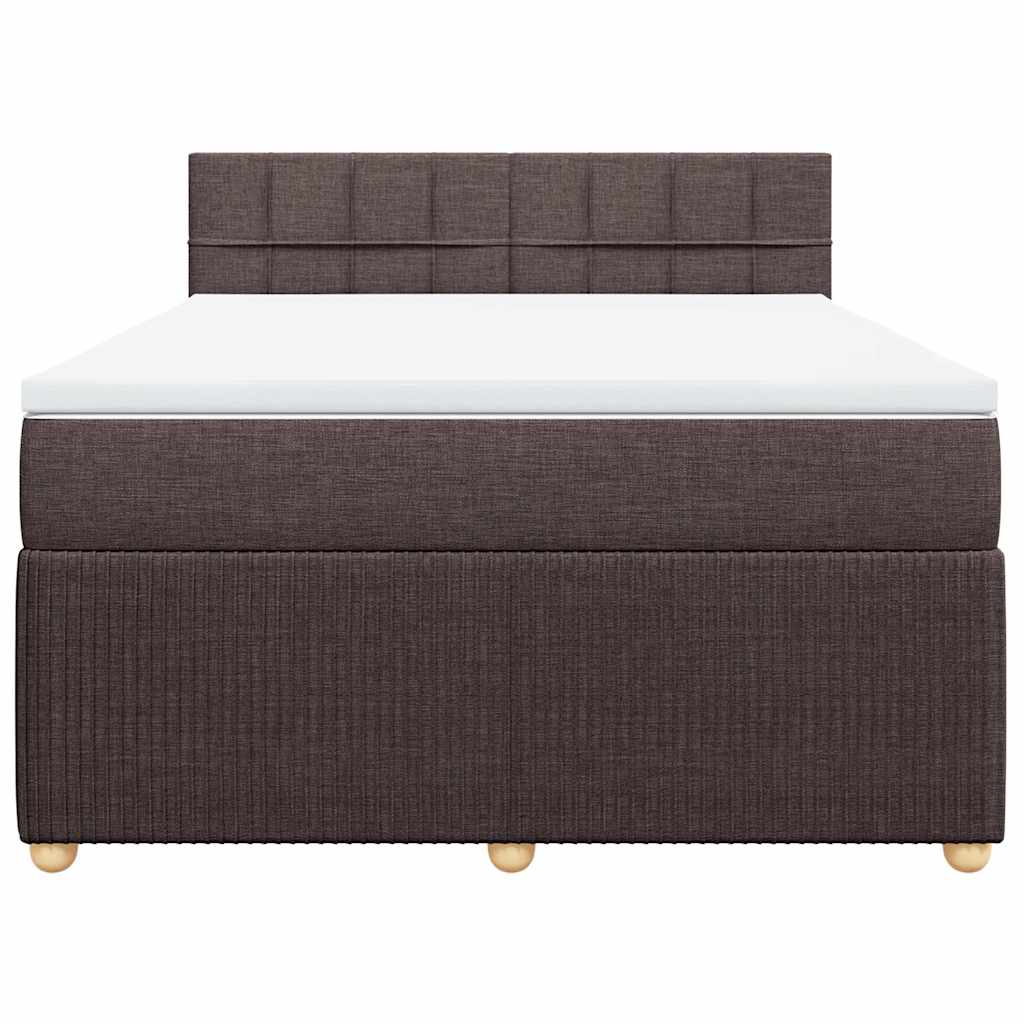 Sommier à lattes de lit avec matelas Marron foncé 140x200 cm - XIOS