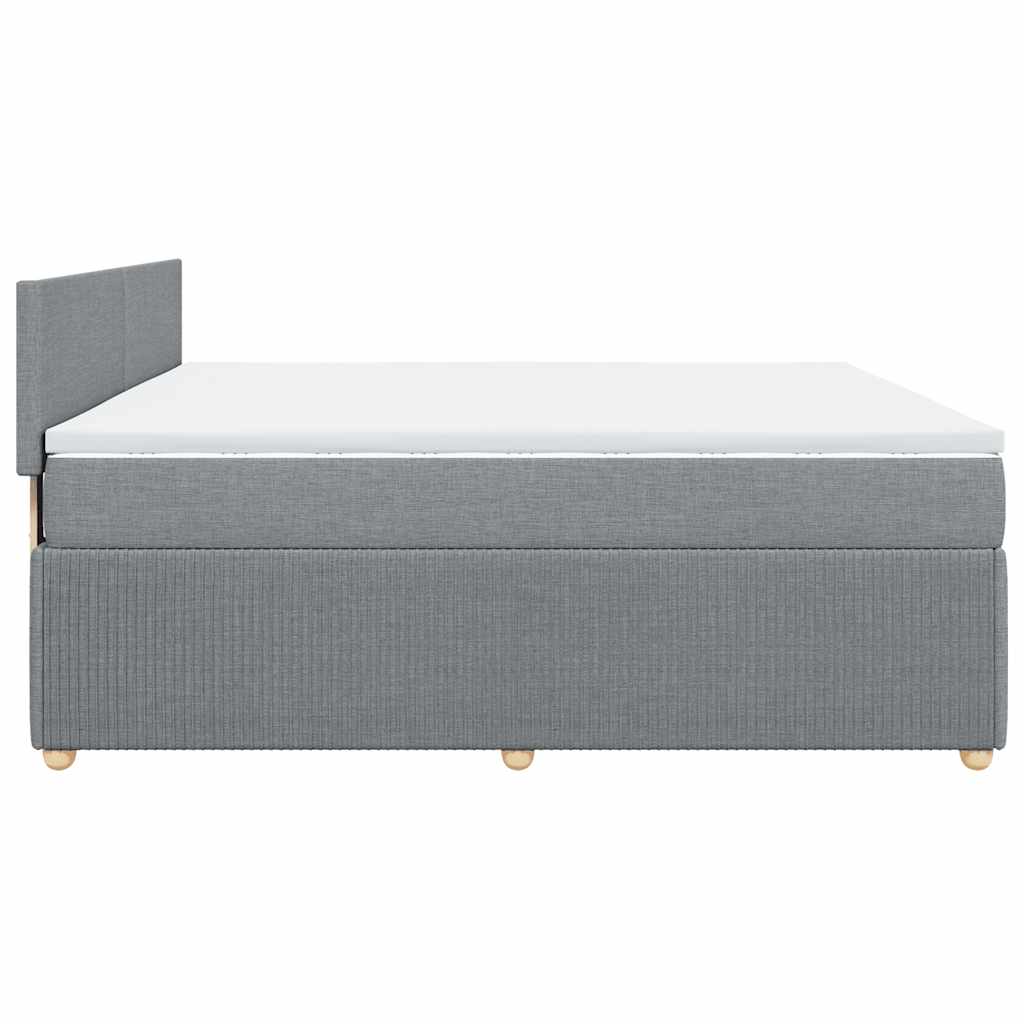 Sommier à lattes de lit avec matelas Gris clair 180x200cm Tissu - XIOS