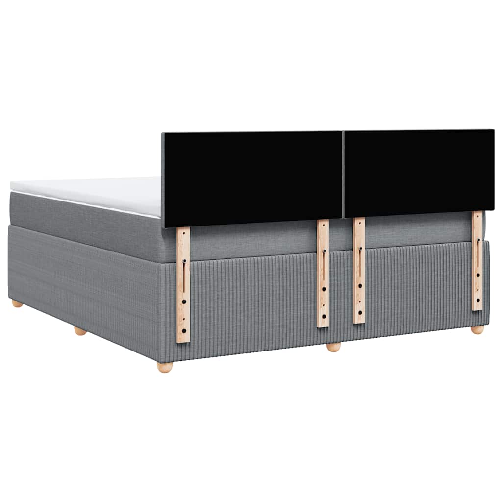 Sommier à lattes de lit avec matelas Gris clair 180x200cm Tissu - XIOS