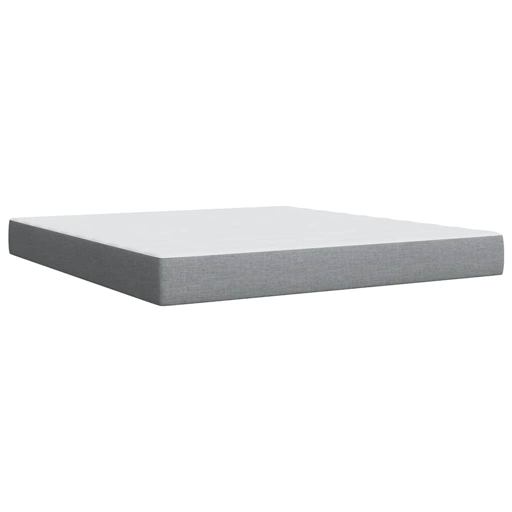 Sommier à lattes de lit avec matelas Gris clair 180x200cm Tissu - XIOS