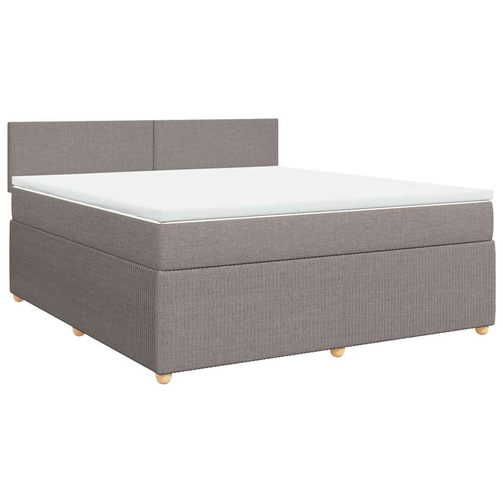 Sommier à lattes de lit avec matelas Taupe 180x200 cm Tissu - XIOS
