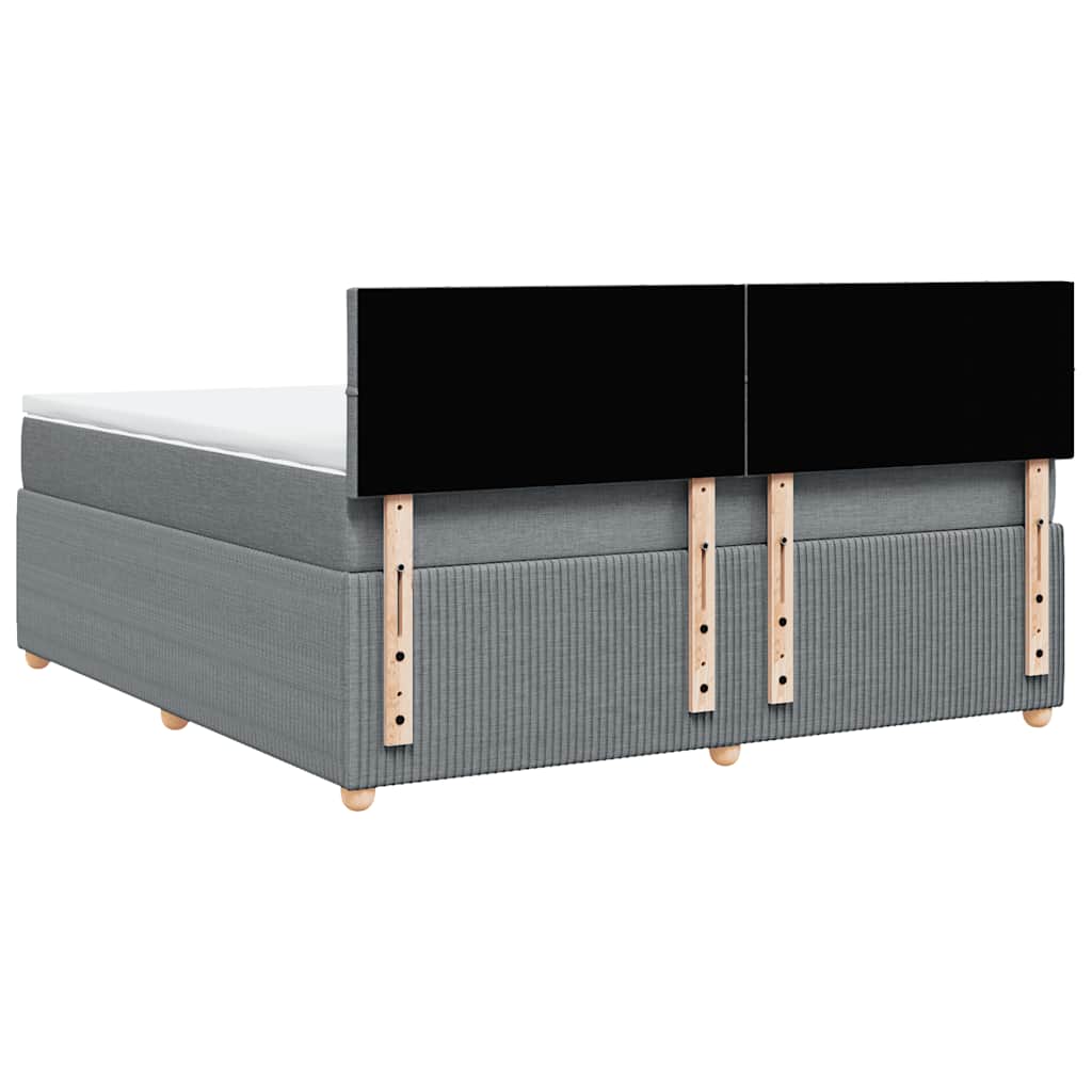 Sommier à lattes de lit avec matelas Gris clair 180x200cm Tissu - XIOS