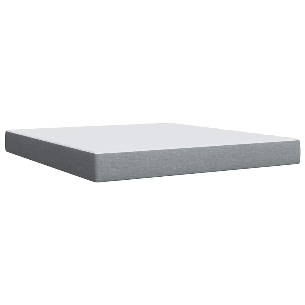 Sommier à lattes de lit avec matelas Gris clair 180x200cm Tissu - XIOS