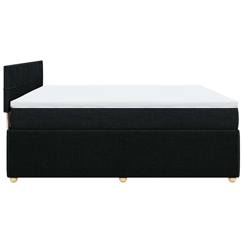 Sommier à lattes de lit avec matelas Noir 180x200 cm Tissu - XIOS