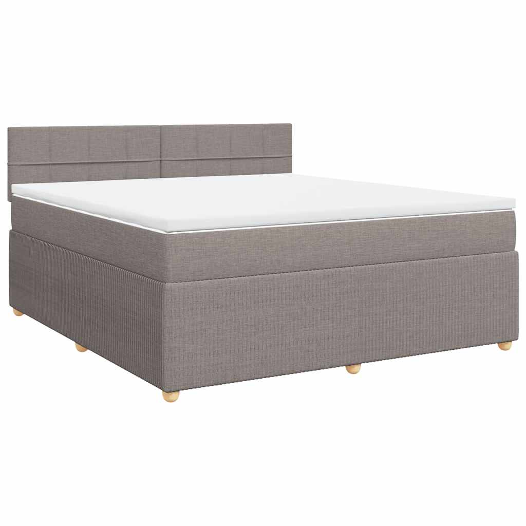 Sommier à lattes de lit avec matelas Taupe 180x200 cm Tissu - XIOS