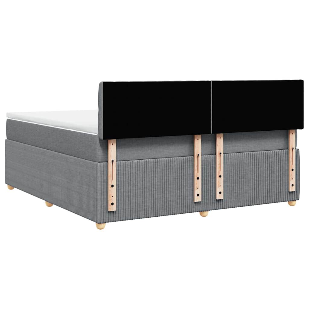 Sommier à lattes de lit avec matelas Gris clair 180x200cm Tissu - XIOS