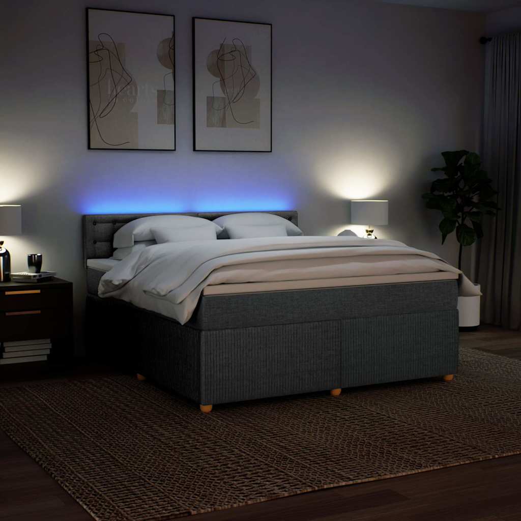 Sommier à lattes de lit avec matelas Gris clair 180x200cm Tissu - XIOS