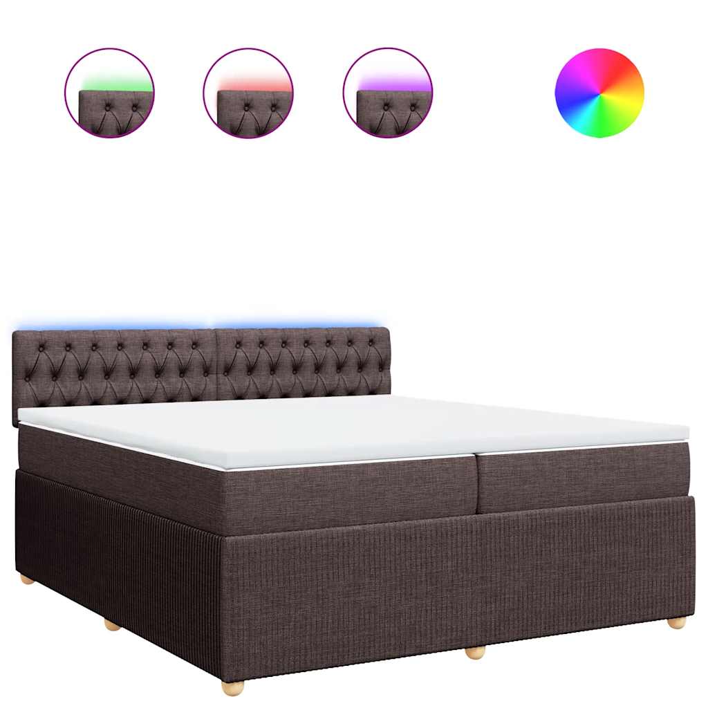 Sommier à lattes de lit avec matelas Marron foncé 200x200 cm - XIOS