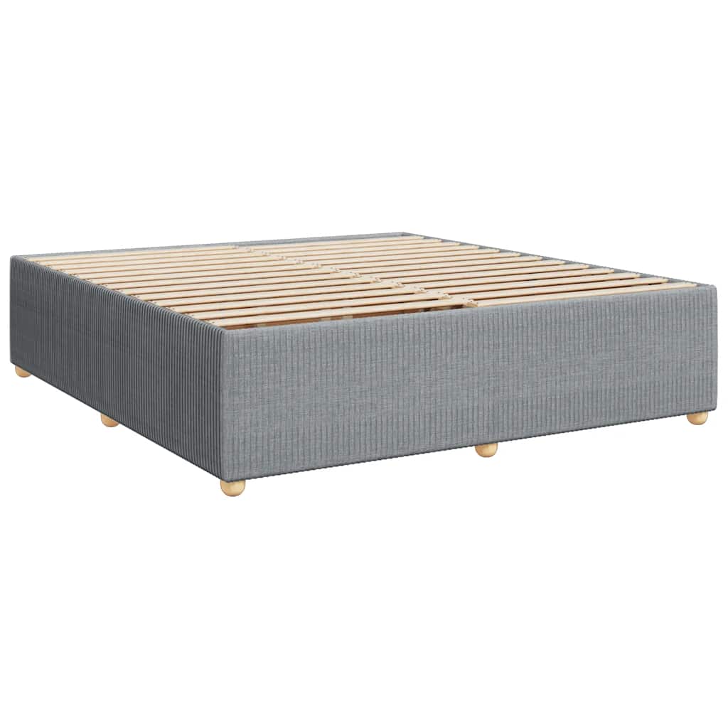 Sommier à lattes de lit avec matelas Gris clair 200x200cm Tissu - XIOS