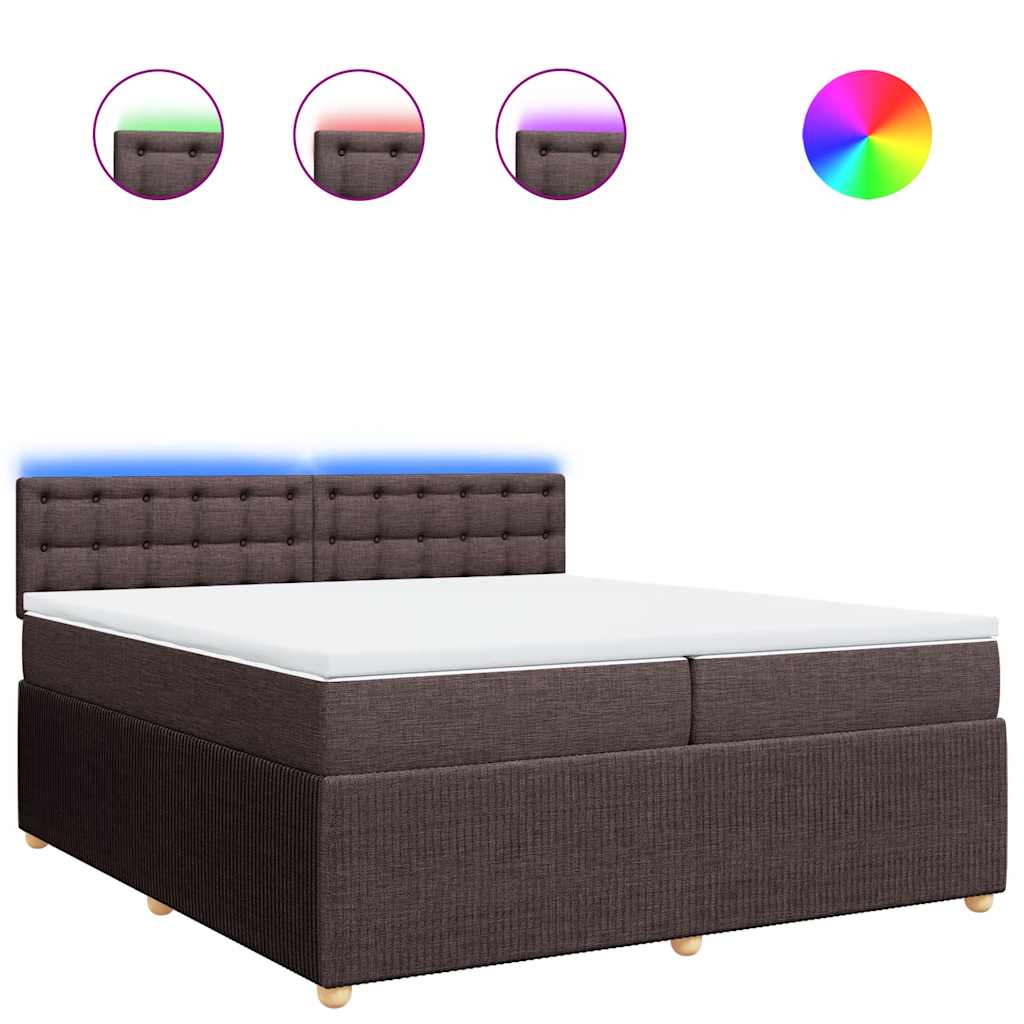 Sommier à lattes de lit avec matelas Marron foncé 200x200 cm - XIOS