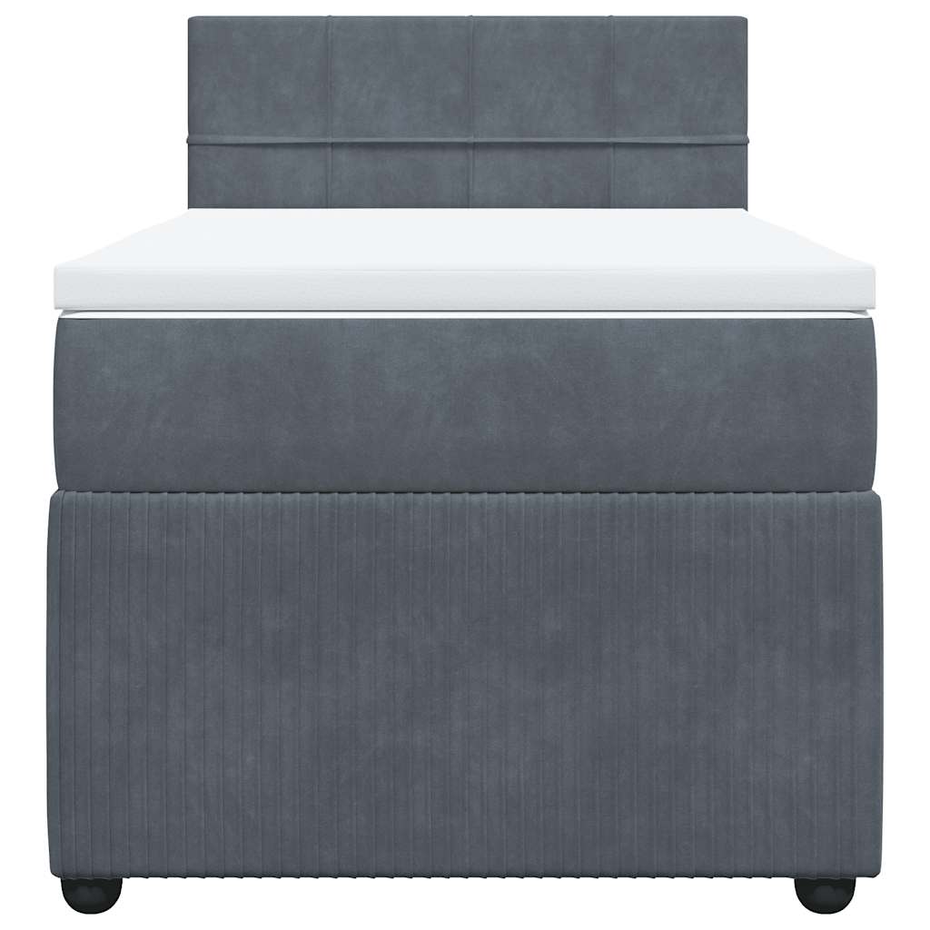 Sommier à lattes de lit et matelas Gris foncé 80x200 cm Velours - XIOS