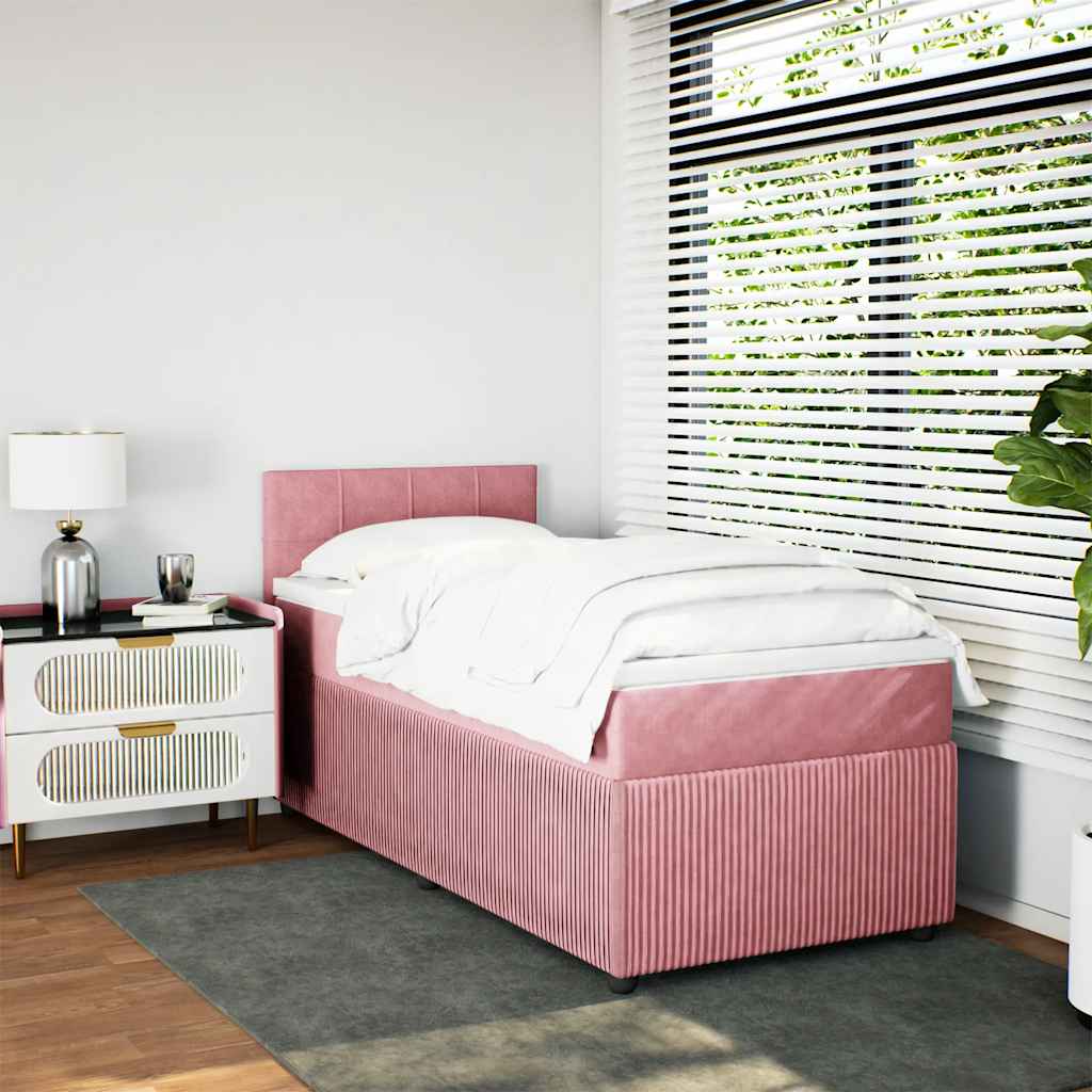 Sommier à lattes de lit et matelas Rose 80x200 cm Velours - XIOS