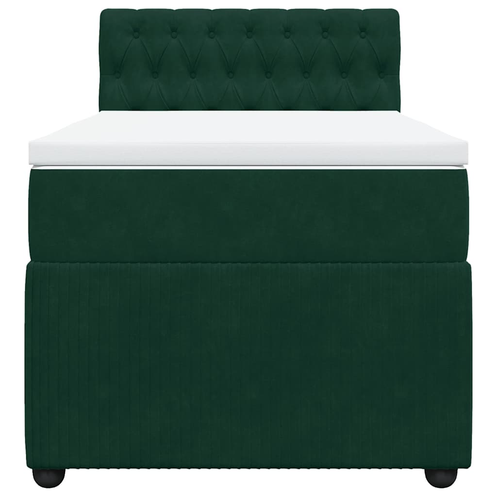 Sommier à lattes de lit et matelas Vert foncé 80x200 cm Velours - XIOS