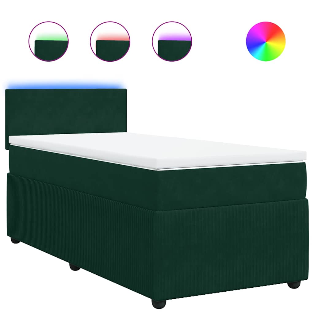 Sommier à lattes de lit avec matelas Vert foncé 90x190 cm - XIOS