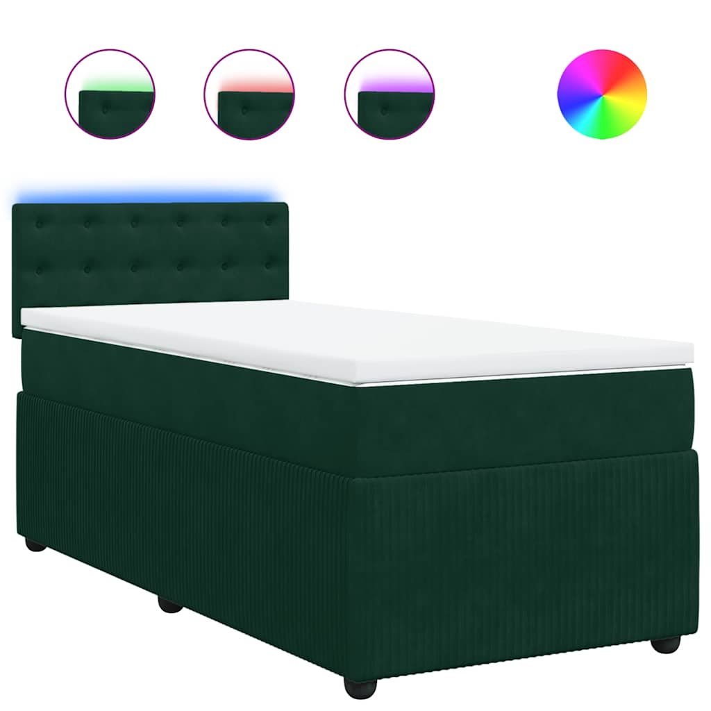 Sommier à lattes de lit avec matelas Vert foncé 90x190 cm - XIOS