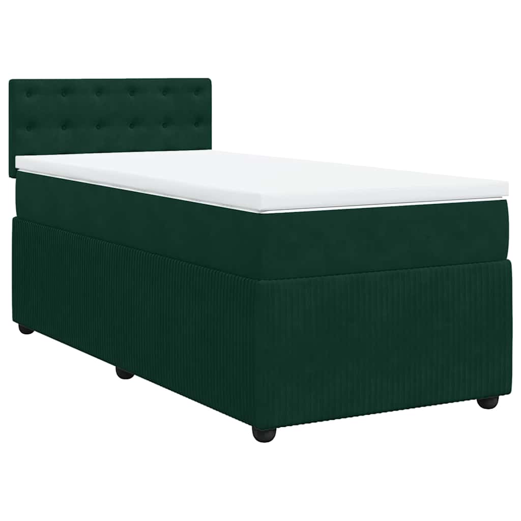 Sommier à lattes de lit avec matelas Vert foncé 90x190 cm - XIOS