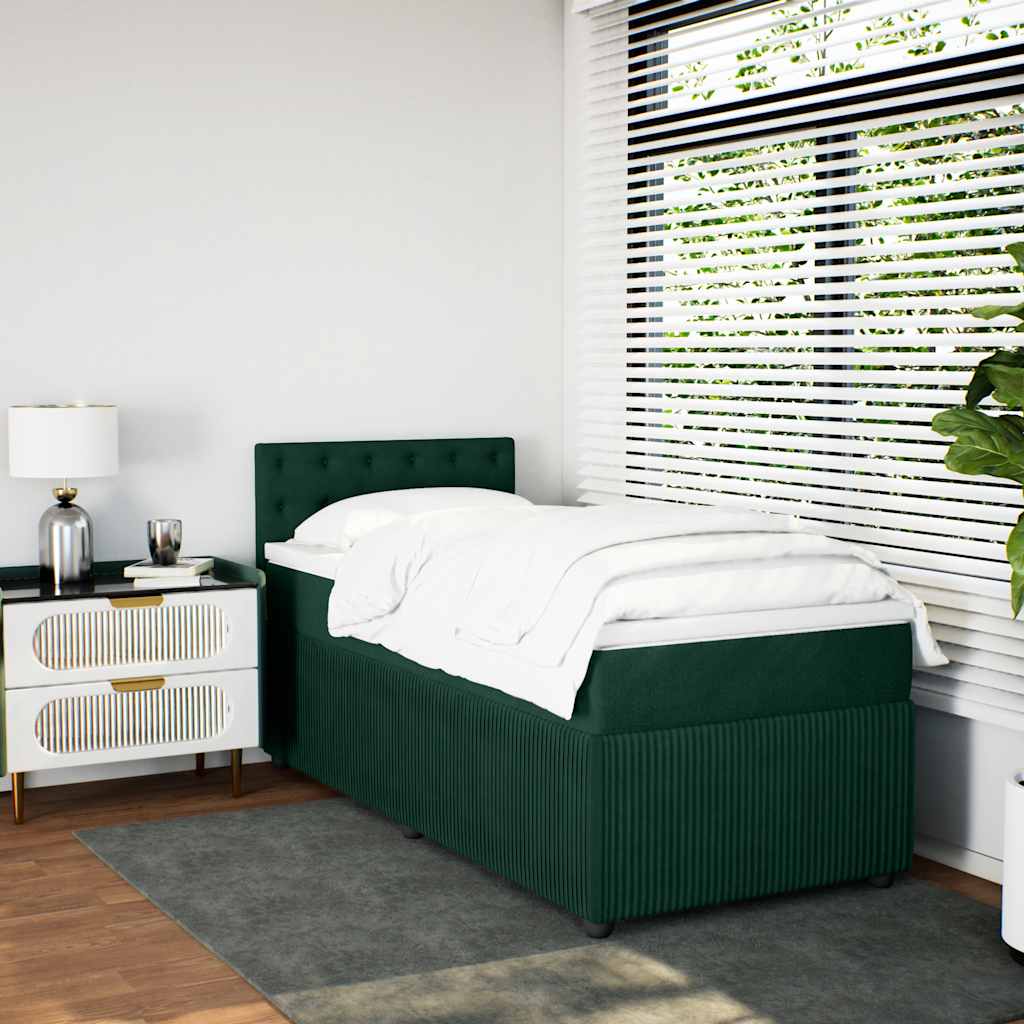 Sommier à lattes de lit avec matelas Vert foncé 90x190 cm - XIOS