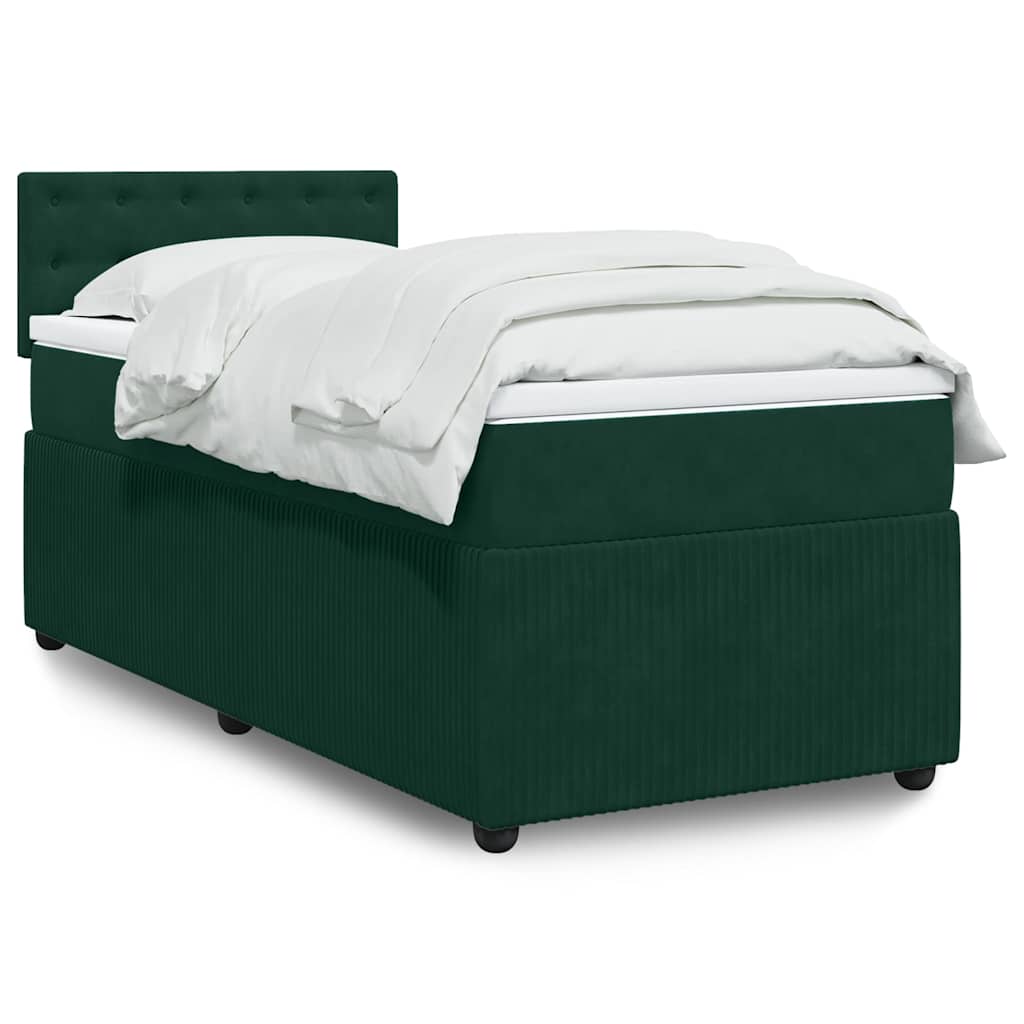 Sommier à lattes de lit avec matelas Vert foncé 90x190 cm - XIOS